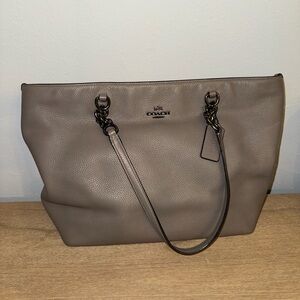 Coach Sophia Gray Leather Tote Bag